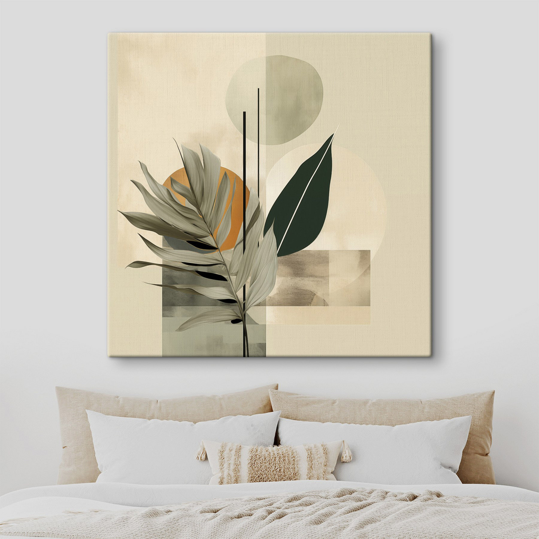 Leaf and geometric shapes