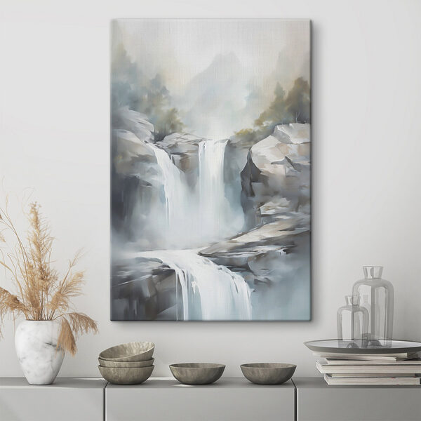 Canvas Schilderijen Canvas Schilderijen Waterval in de mist (Artikelnummer: s48416)