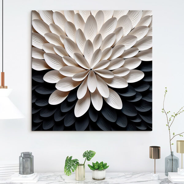 Canvas Schilderijen Elegant ontwerp in contrasterende kleuren