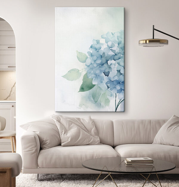 Delicate blooms in soft blue hues