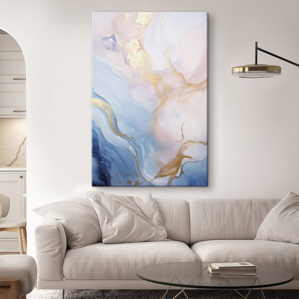 Canvas Schilderijen Vloeiende tinten van zachte pastelkleuren