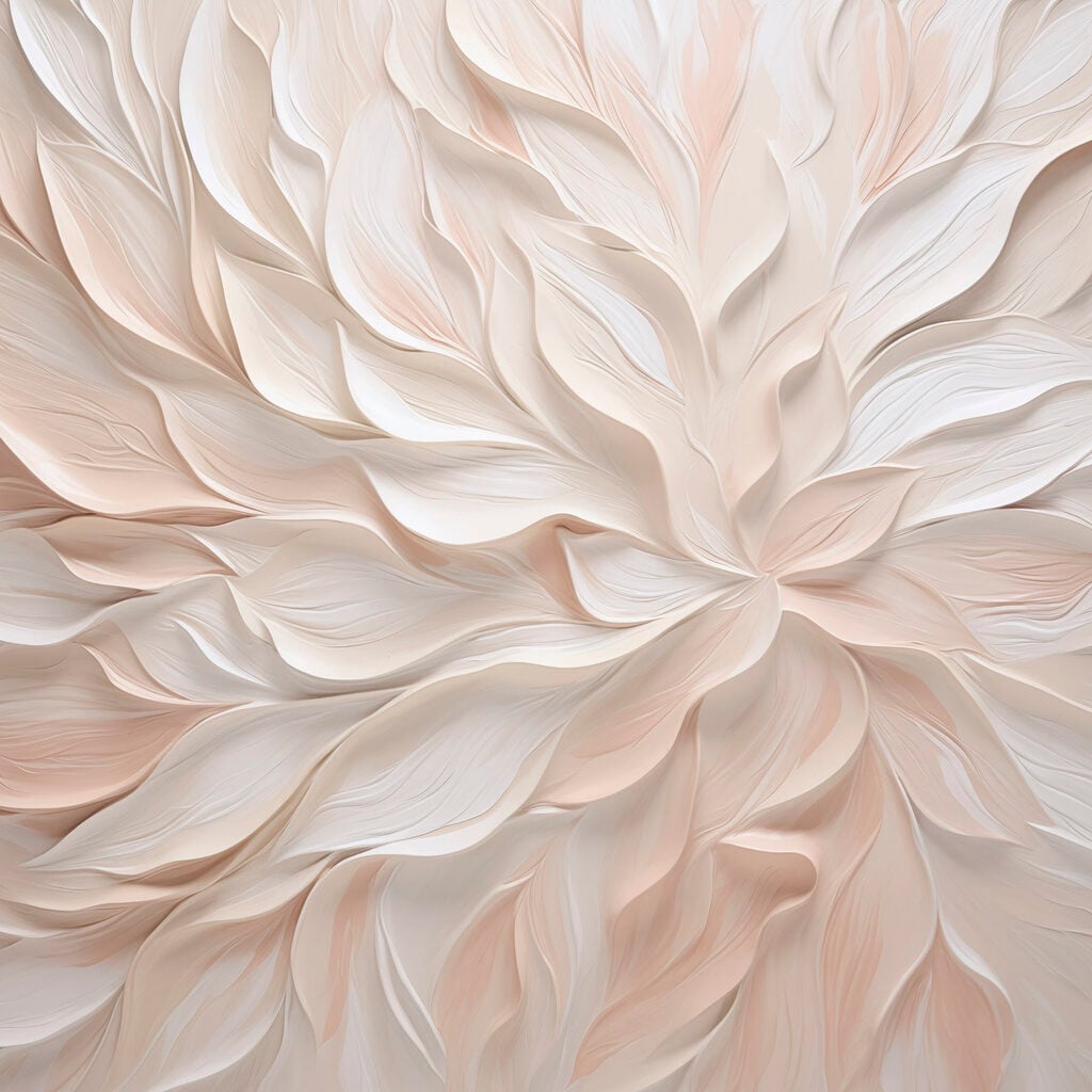 White and pink leafy pattern