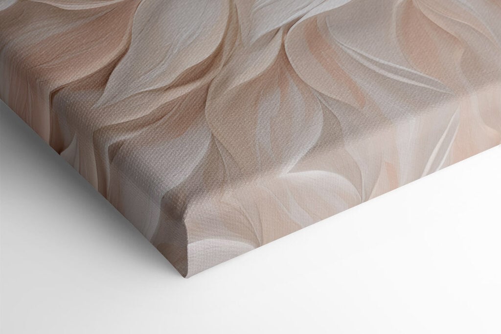 White and pink leafy pattern
