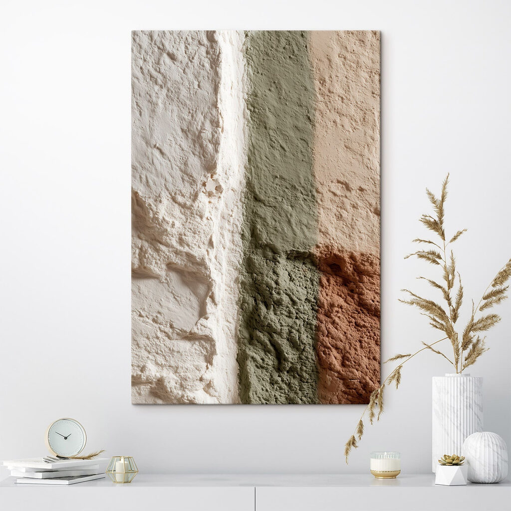 Soft hues in textured surfaces