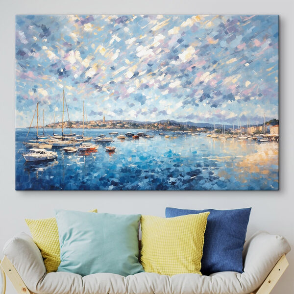 Canvas Schilderijen Canvas Schilderijen Schilderij van boten op het water (Artikelnummer: s48831)