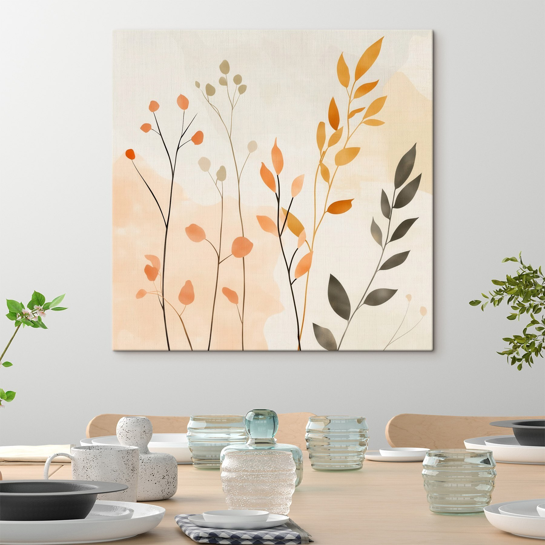 Painting of leaves and branches