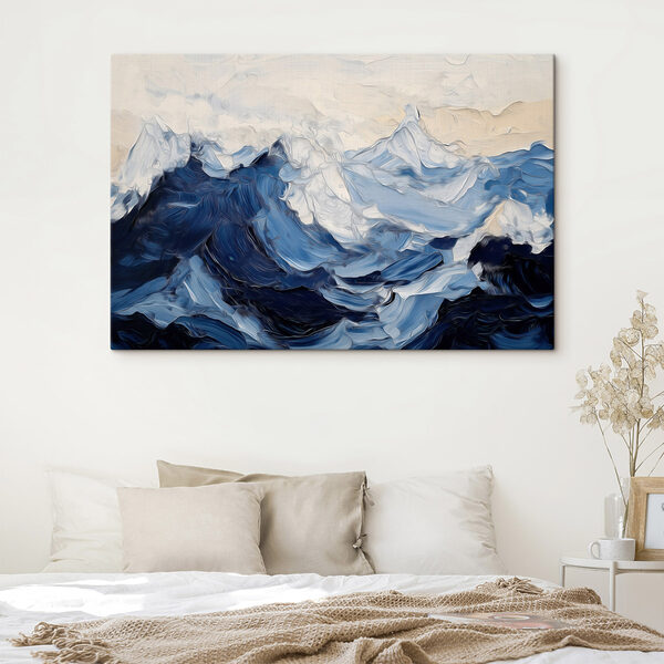 Canvas Schilderijen Canvas Schilderijen Schilderij van golven en wolken (Artikelnummer: s48950)