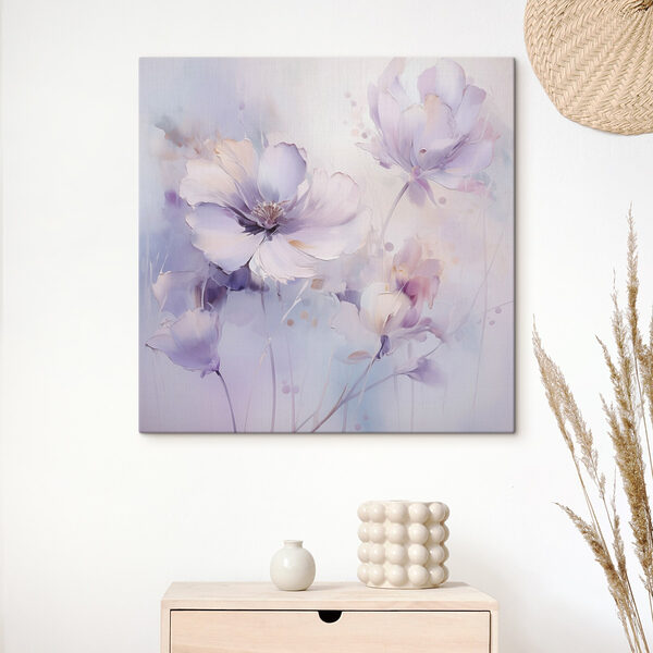 Canvas Schilderijen Canvas Schilderijen Schilderij van bloemen op een witte achtergrond (Artikelnummer: s48989)