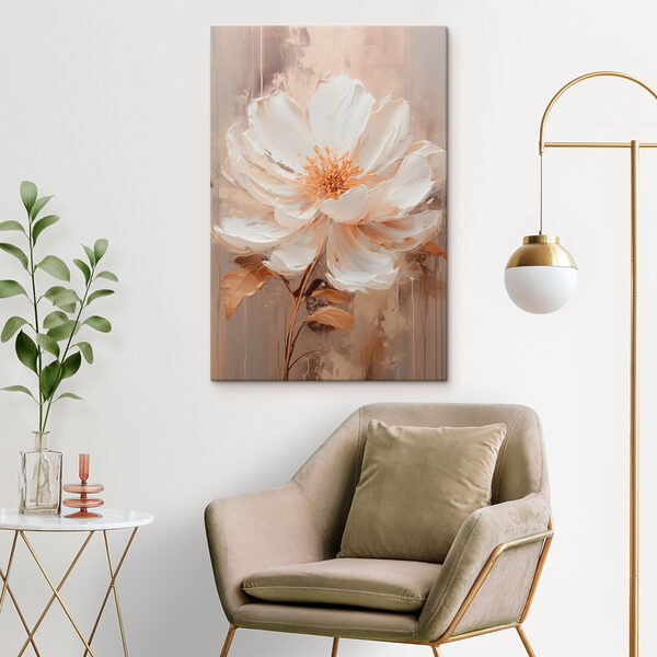 Canvas Schilderijen Canvas Schilderijen Schilderij van een witte bloem (Artikelnummer: s49181)