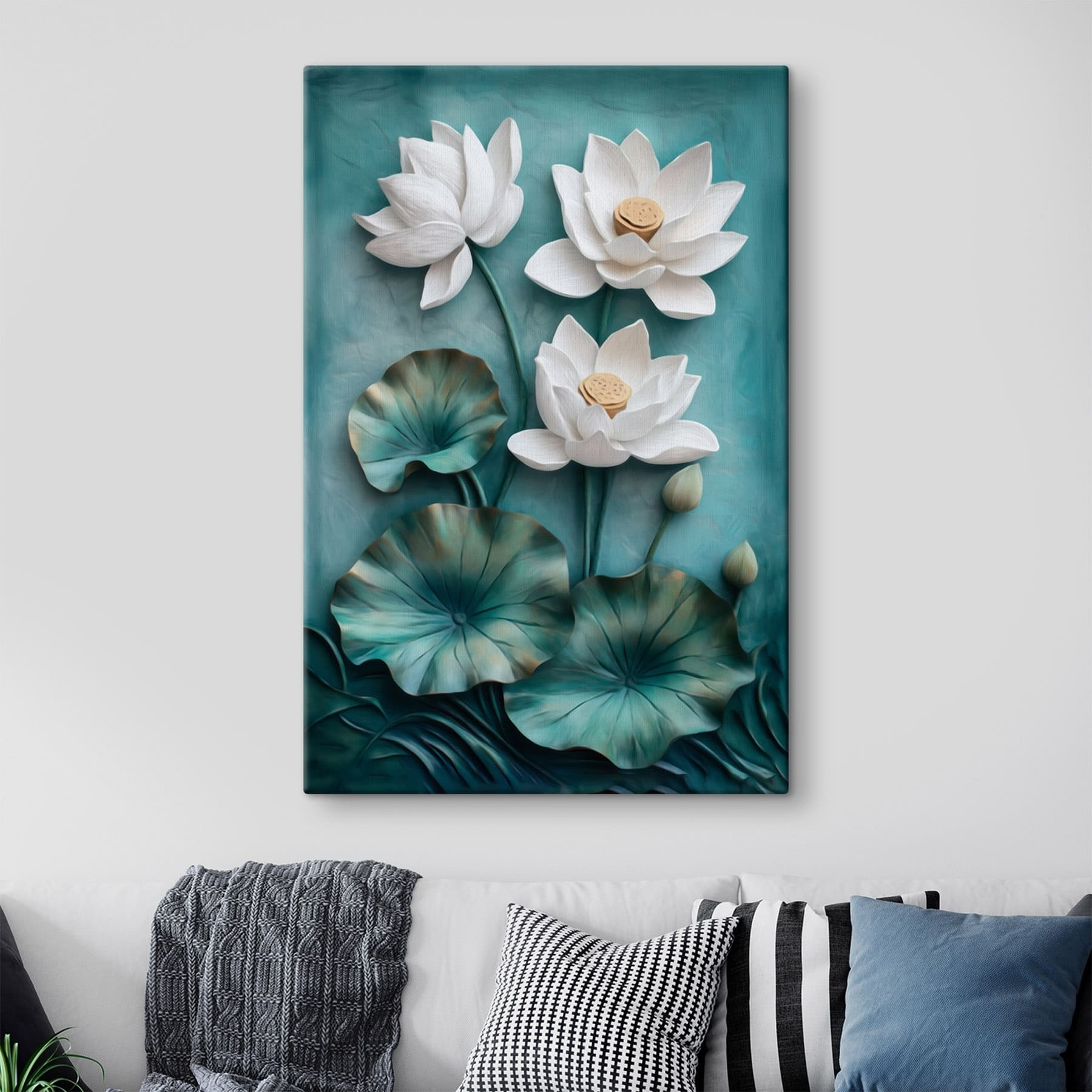 White flowers and green leaves
