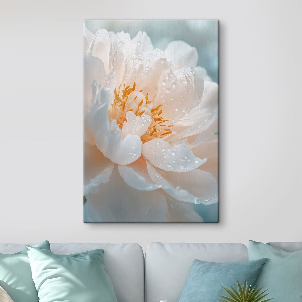 Delicate petals adorned with droplets