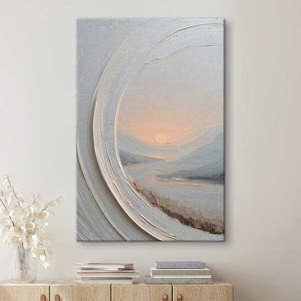 Canvas Schilderijen Canvas Schilderijen Witte en oranje lucht (Artikelnummer: s49235)