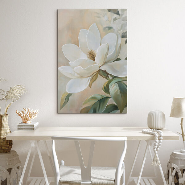 Canvas Schilderijen Canvas Schilderijen Schilderij van een witte bloem (Artikelnummer: s49258)