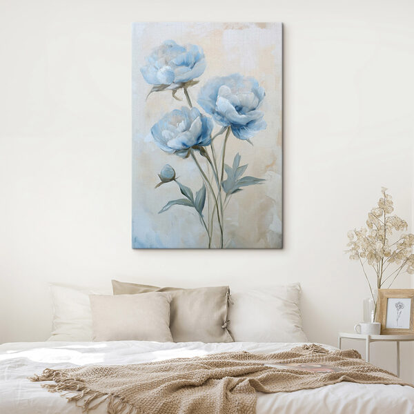 Canvas Schilderijen Canvas Schilderijen Schilderij van blauwe bloemen (Artikelnummer: s49279)