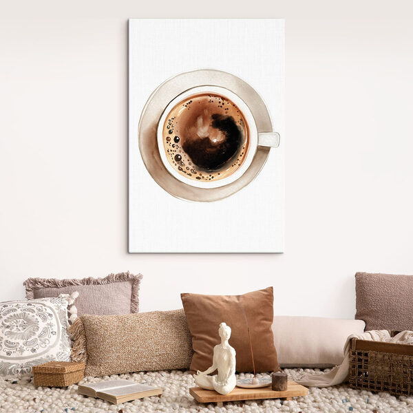 Canvas Schilderijen Canvas Schilderijen Een kopje koffie op een schoteltje (Artikelnummer: s49339)