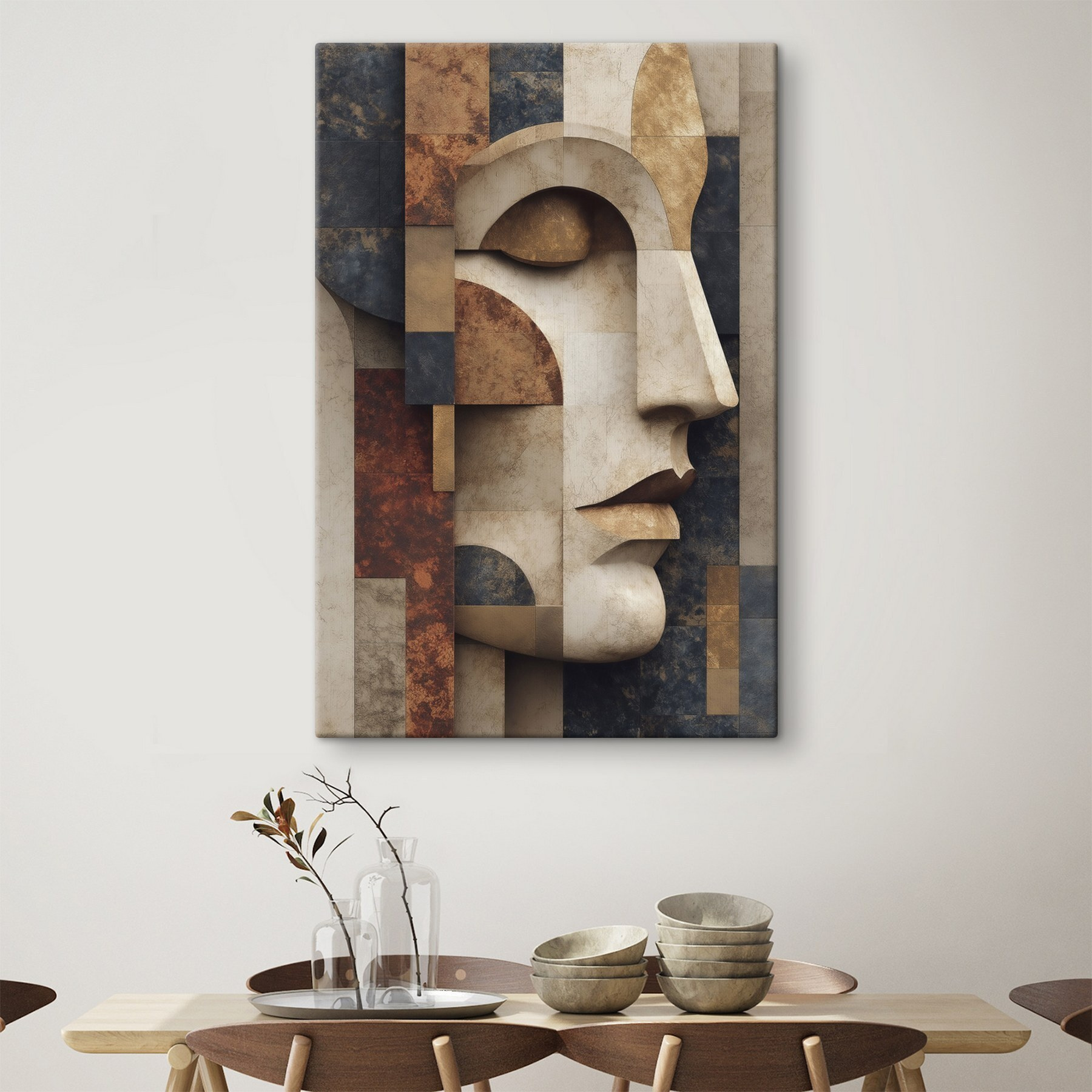 Face made out of stone