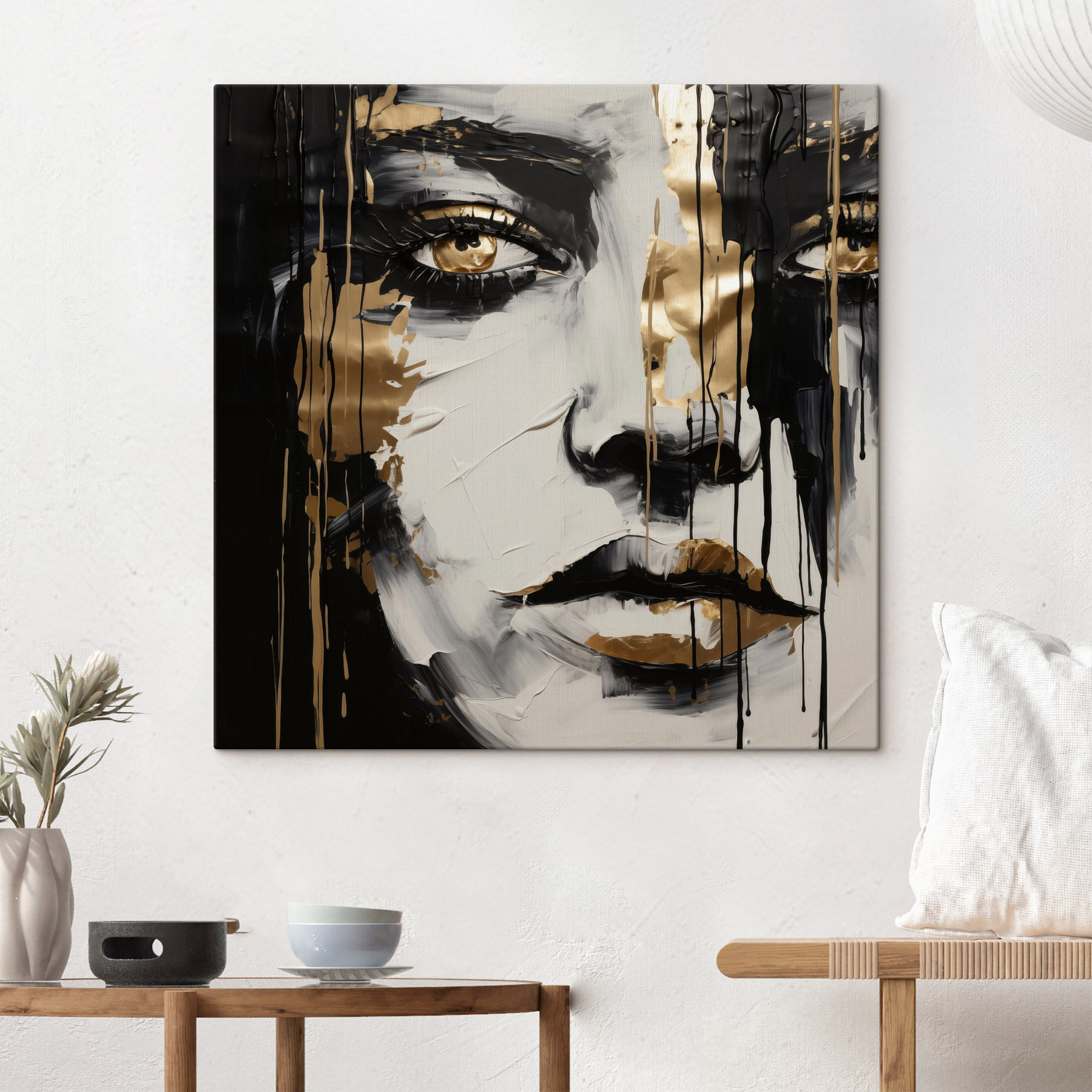 Emotive portrait in contrasting colors