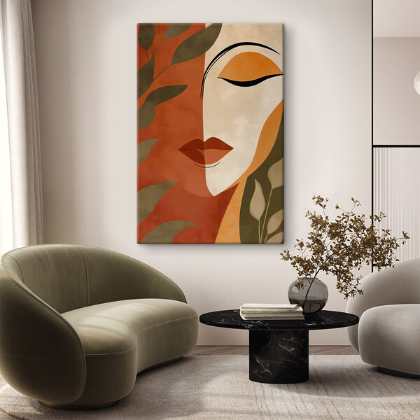 Painting of a woman's face
