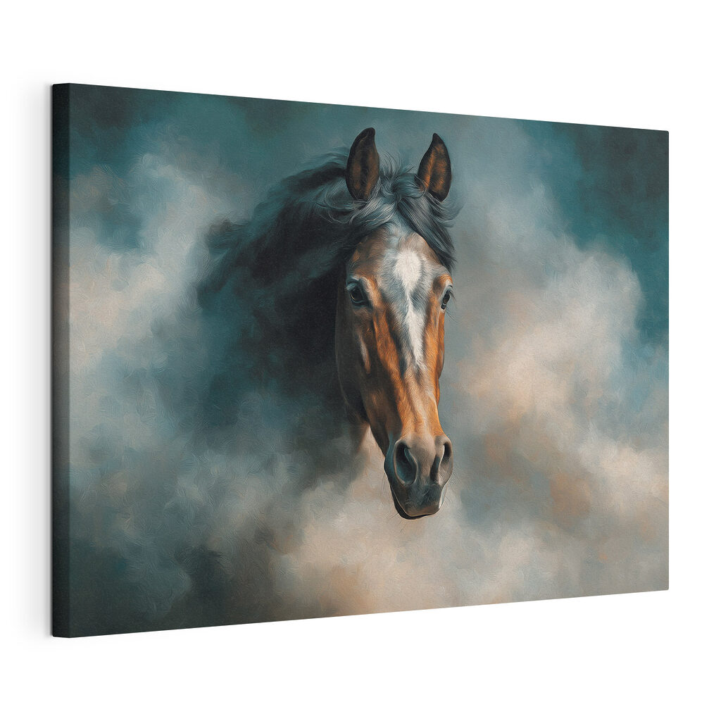 Horse with a black mane