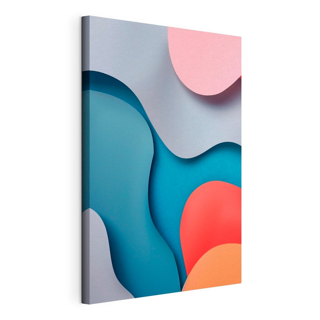 Colorful paper cut out shapes