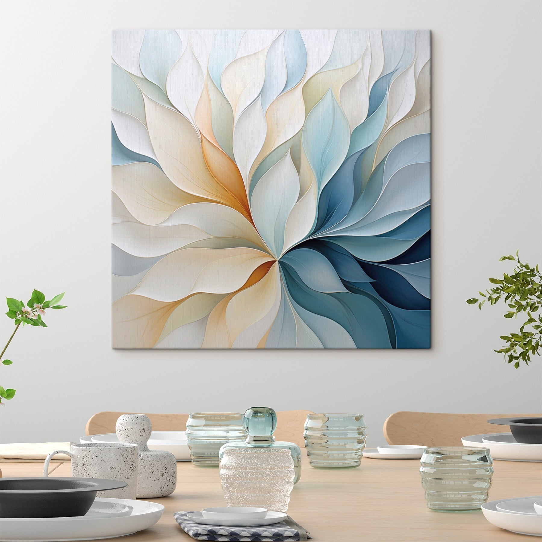 Flowing patterns in soft hues