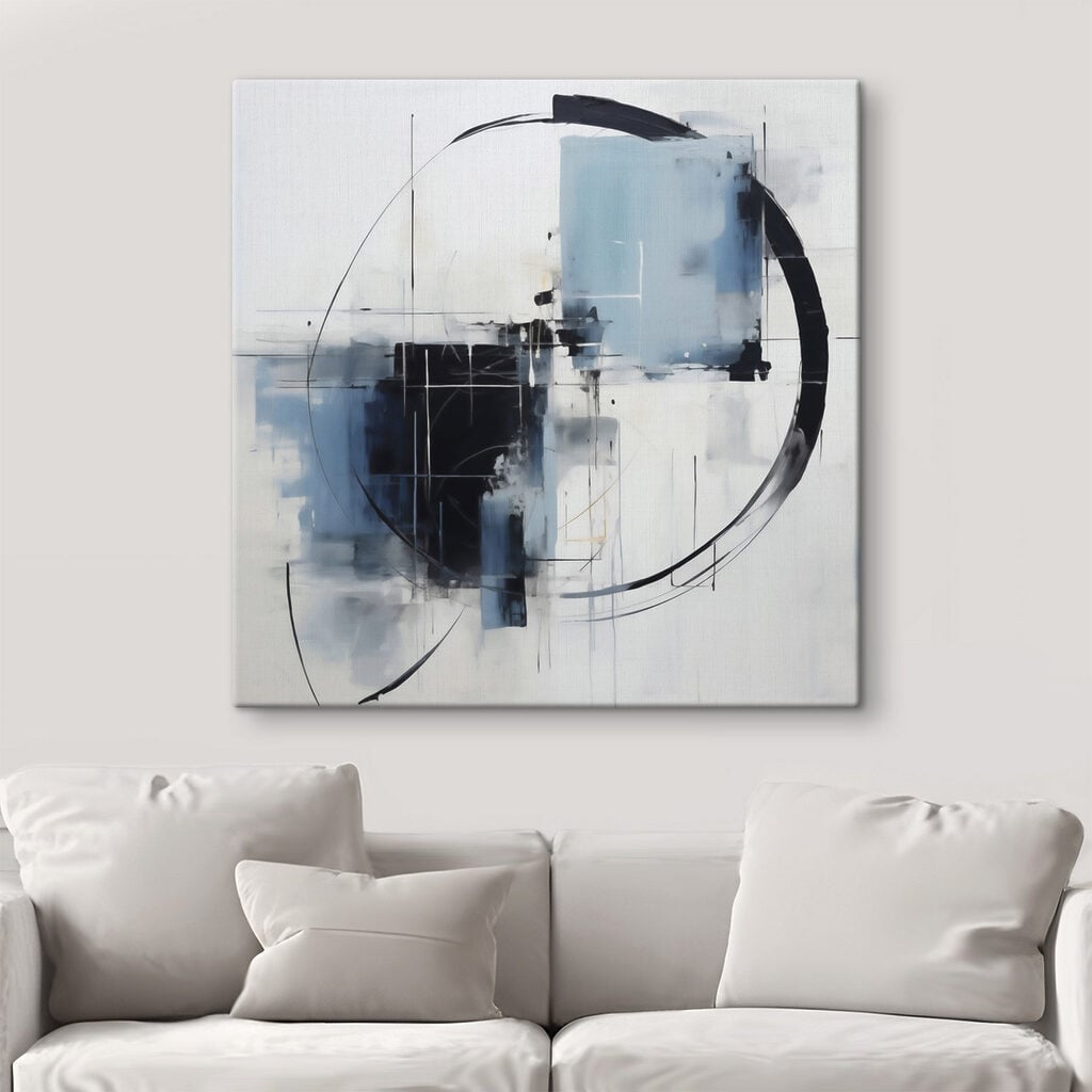 Painting of a circle and a black circle