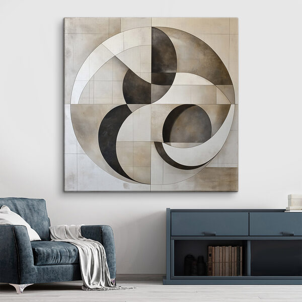Black and white circular design