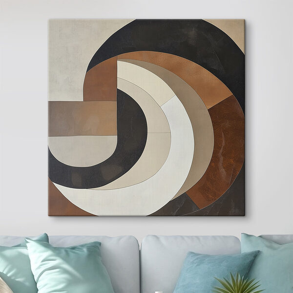 Abstract curves in earth tones