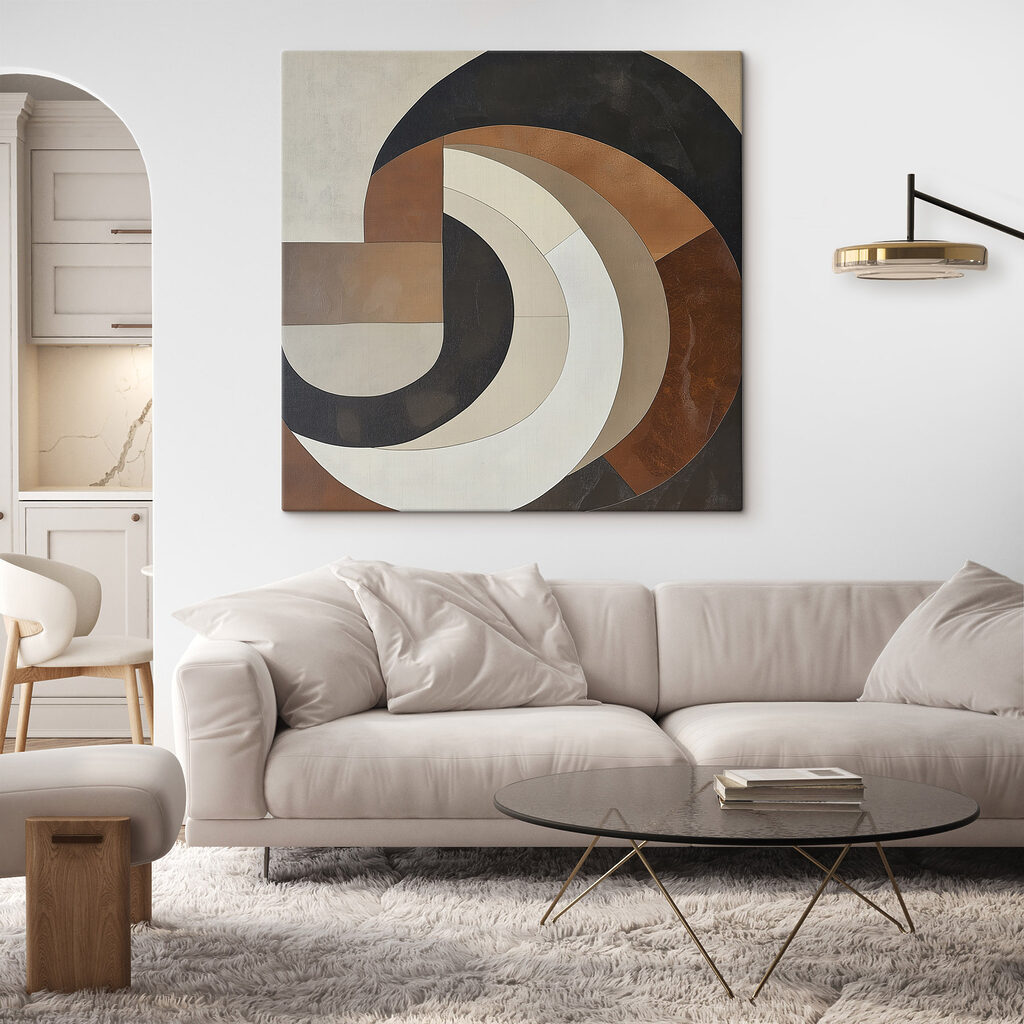 Abstract curves in earth tones