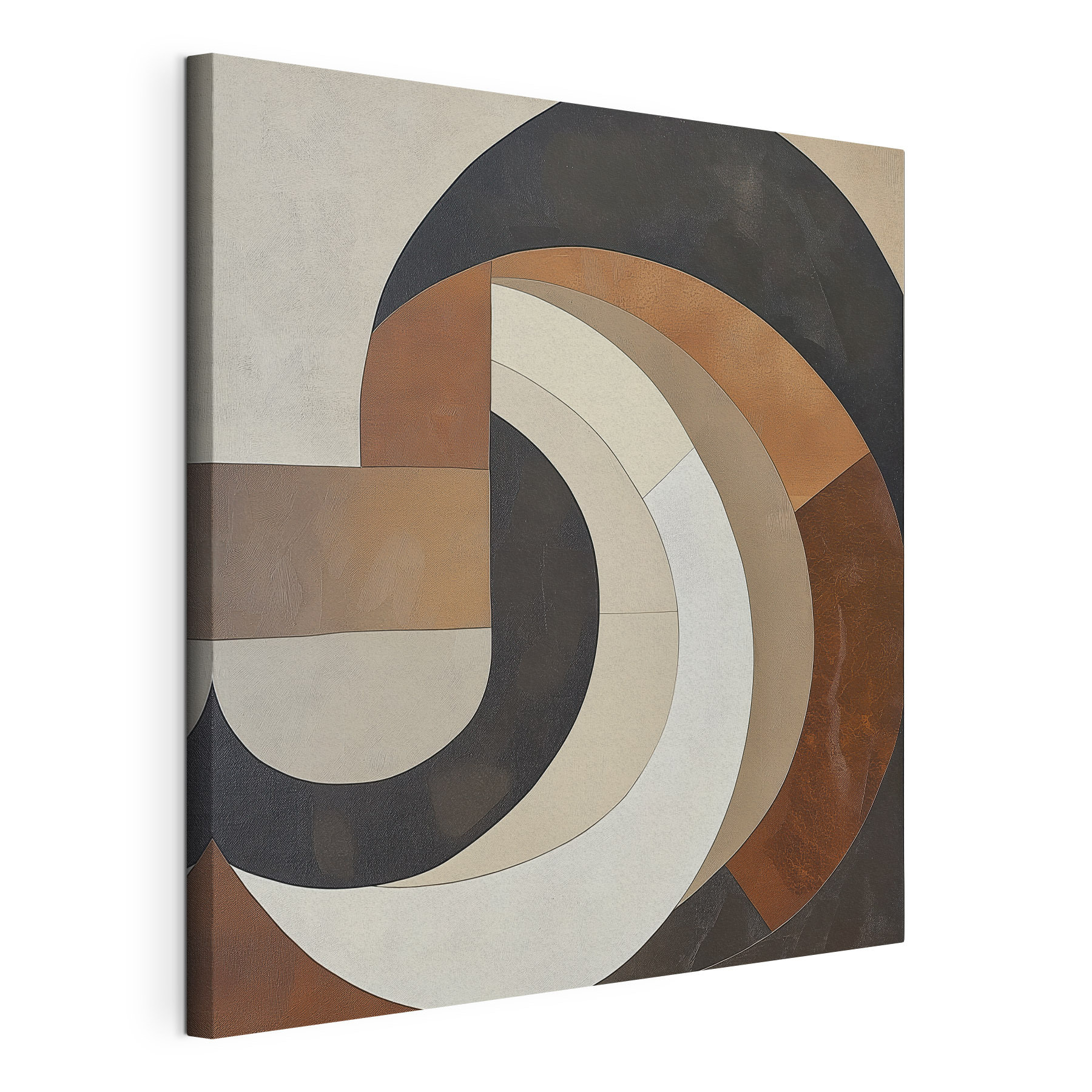 Abstract curves in earth tones