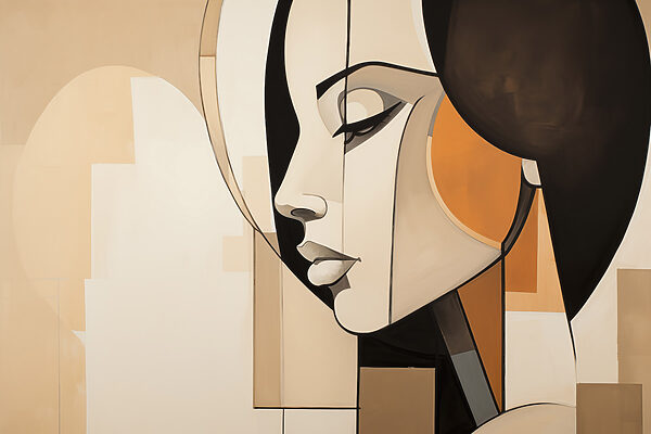 Painting of a woman's face