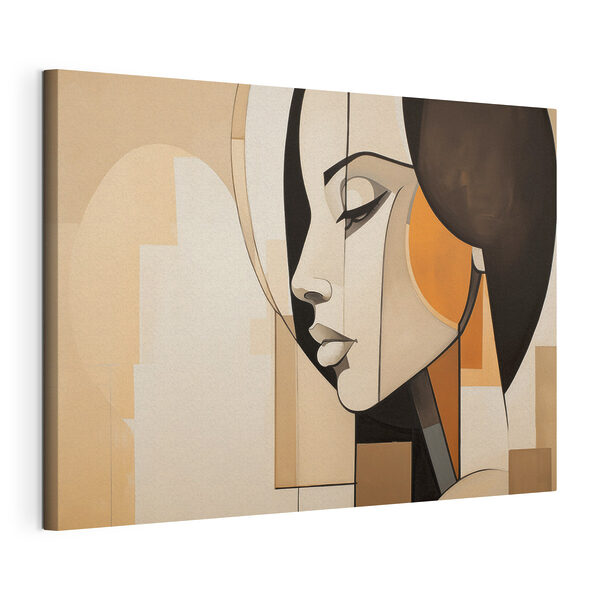 Canvas Schilderijen Canvas Schilderijen Schilderij van het gezicht van een vrouw (Artikelnummer: s50252)