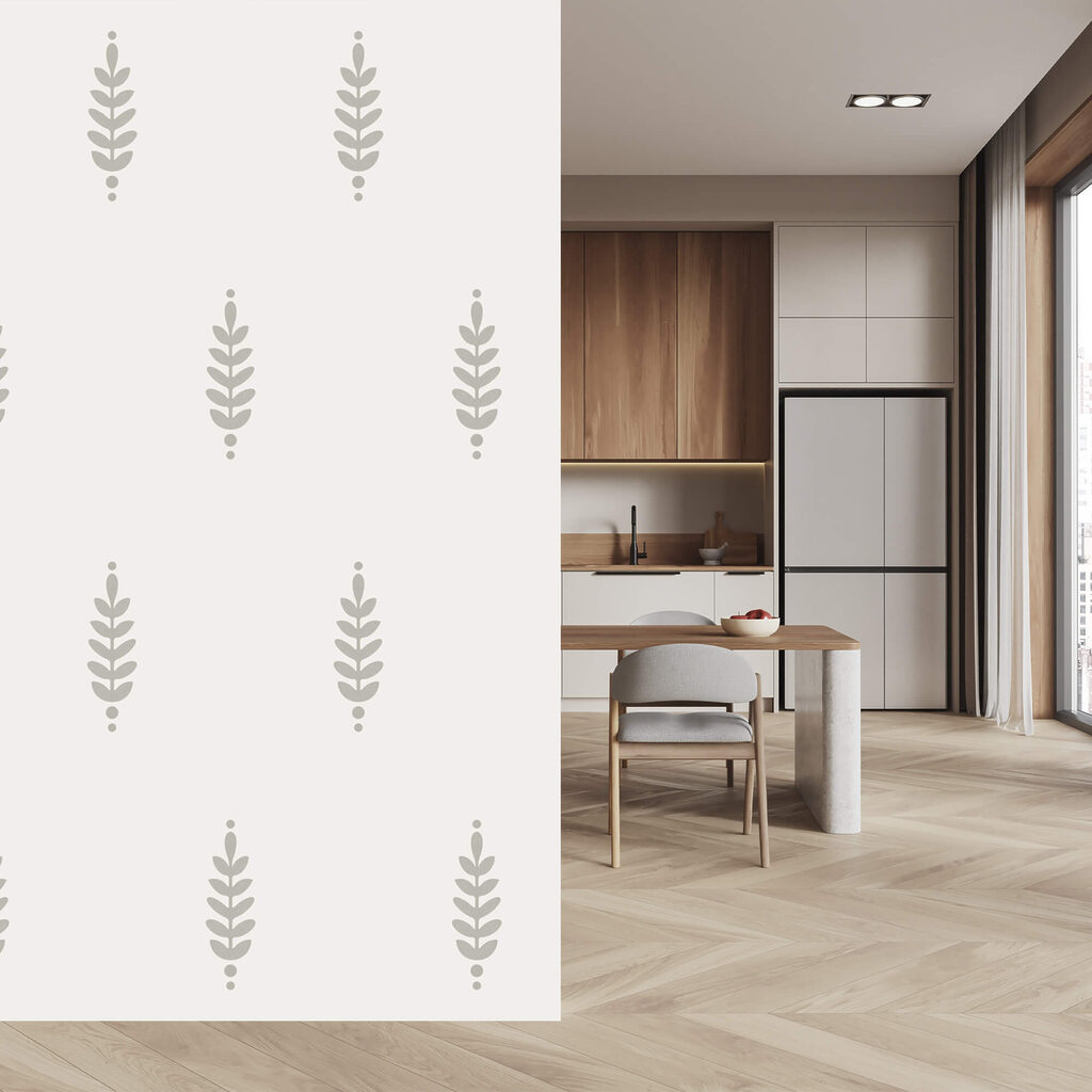 Bladmotief op een witte achtergrond